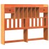 Cama con estantería sin colchón madera maciza marrón 160x200