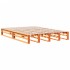 Cama con estantería sin colchón madera maciza marrón 160x200