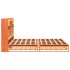 Cama con estantería sin colchón madera maciza marrón 200x200