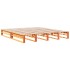 Cama con estantería sin colchón madera maciza marrón 200x200