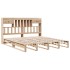 Cama con estantería sin colchón madera maciza de pino