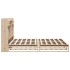 Cama con estantería sin colchón madera maciza de pino