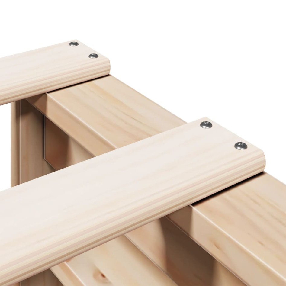 Cama con estantería sin colchón madera maciza de pino