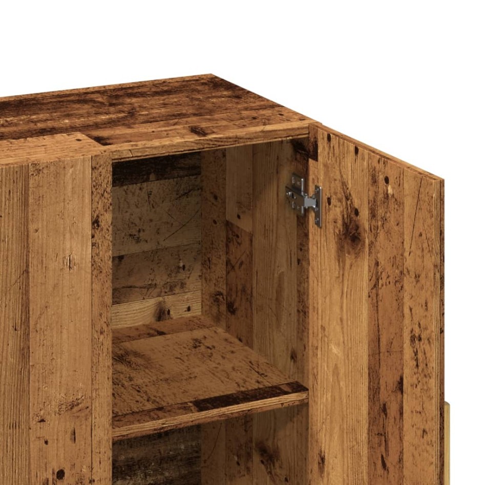 Aparador de madera de ingeniería envejecido 90x34x80