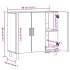 Aparador de madera de ingeniería envejecido 90x34x80