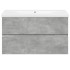 Set muebles de baño 2 piezas madera contrachapada gris