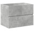 Set muebles de baño 2 piezas madera contrachapada gris