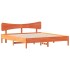 Cama sin colchón madera maciza de pino marrón cera 180x200