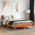 Cama sin colchón madera maciza de pino marrón cera 140x190