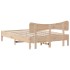 Estructura de cama sin colchón madera maciza de pino 120x190