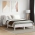Estructura de cama sin colchón madera de pino blanca 140x200