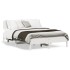Estructura de cama sin colchón madera de pino blanca 140x200