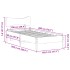 Estructura de cama sin colchón madera maciza de pino 100x200