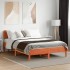 Estructura de cama sin colchón madera maciza marrón 120x190