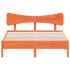 Estructura de cama sin colchón madera maciza marrón 120x190