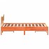 Estructura de cama sin colchón madera maciza marrón 120x190