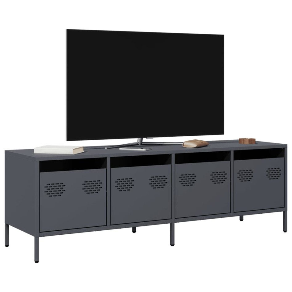 Mueble de TV acero laminado en frío antracita 135x39x43,5