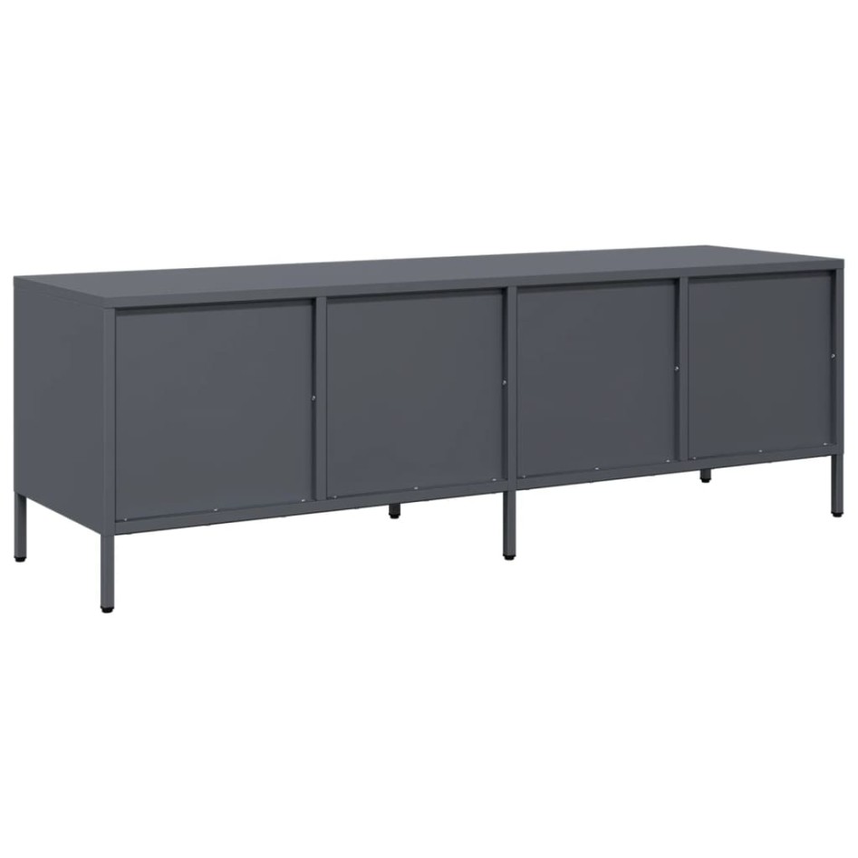 Mueble de TV acero laminado en frío antracita 135x39x43,5