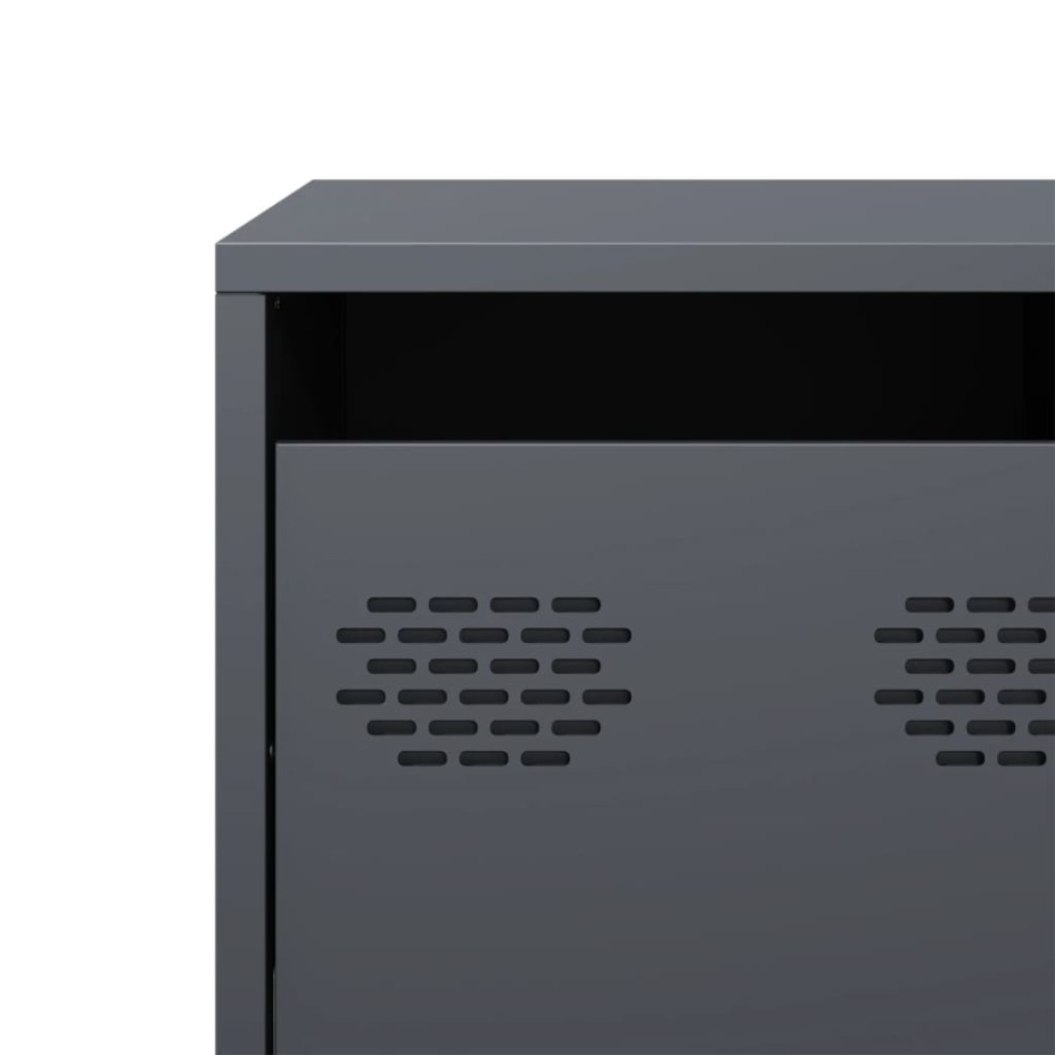 Mueble de TV acero laminado en frío antracita 135x39x43,5