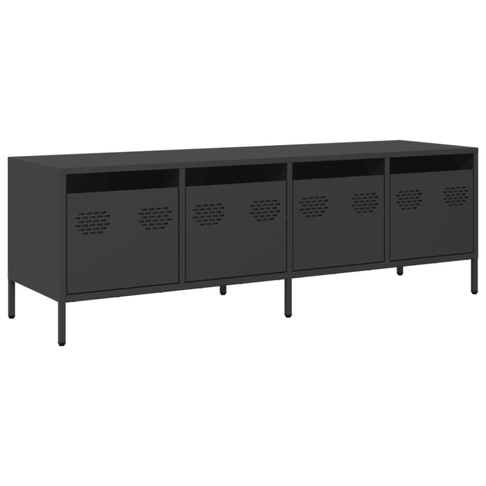 Mueble para TV acero laminado en frío negro 135x39x43,5