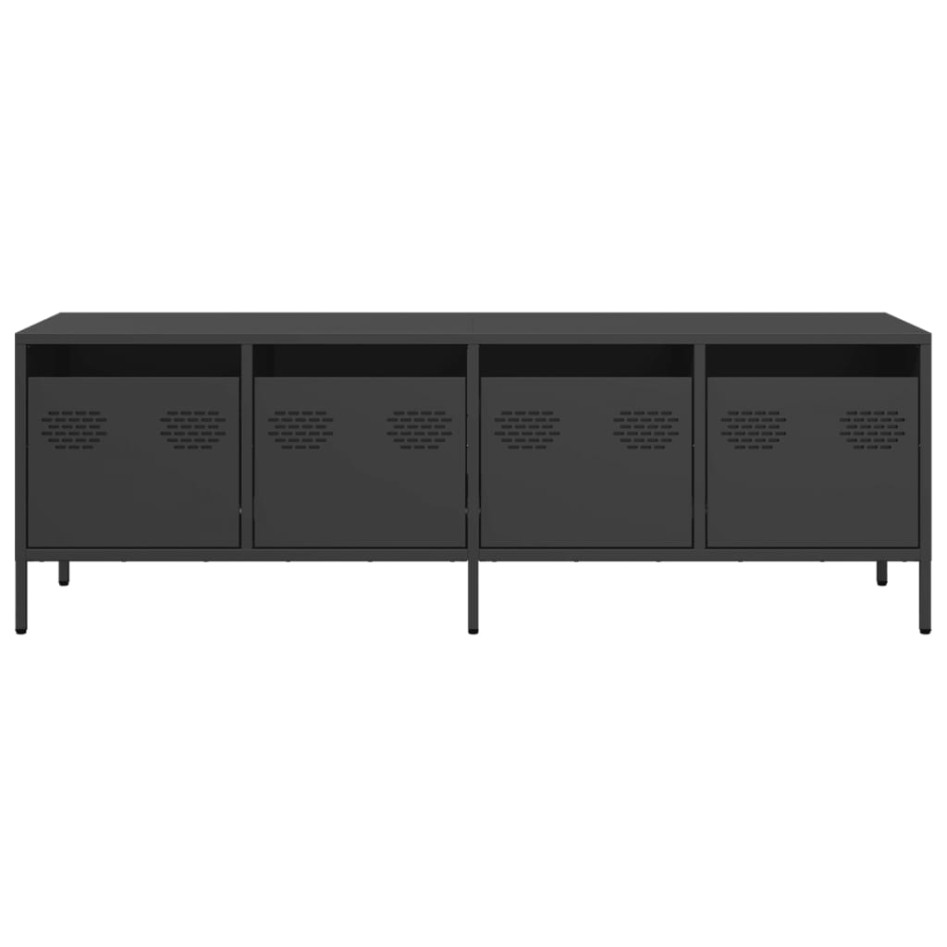 Mueble para TV acero laminado en frío negro 135x39x43,5