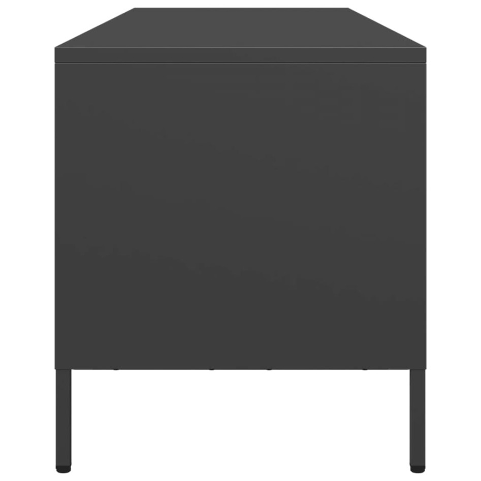 Mueble para TV acero laminado en frío negro 135x39x43,5