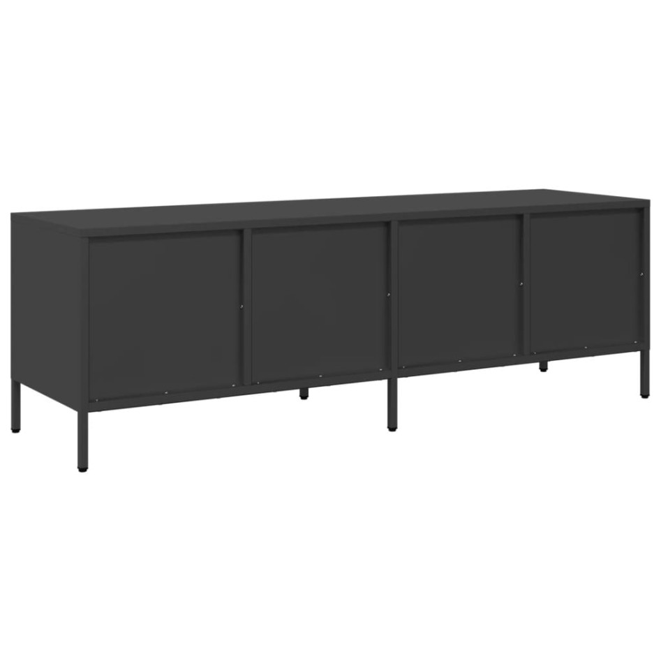 Mueble para TV acero laminado en frío negro 135x39x43,5