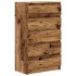 Cajonera de madera de ingeniería envejecida 60x36x103