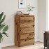 Cajonera de madera de ingeniería envejecida 60x36x103