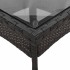 Set comedor jardín 5 pzas cojines ratán sintético vidrio