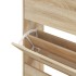 Mueble zapatero madera contrachapada roble Sonoma 63x24x147