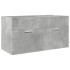 Set muebles de baño 5 piezas madera ingeniería gris
