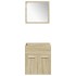 Juego de muebles de baño 5 pzas madera ingeniería roble