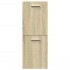 Juego de muebles de baño 5 pzas madera ingeniería roble