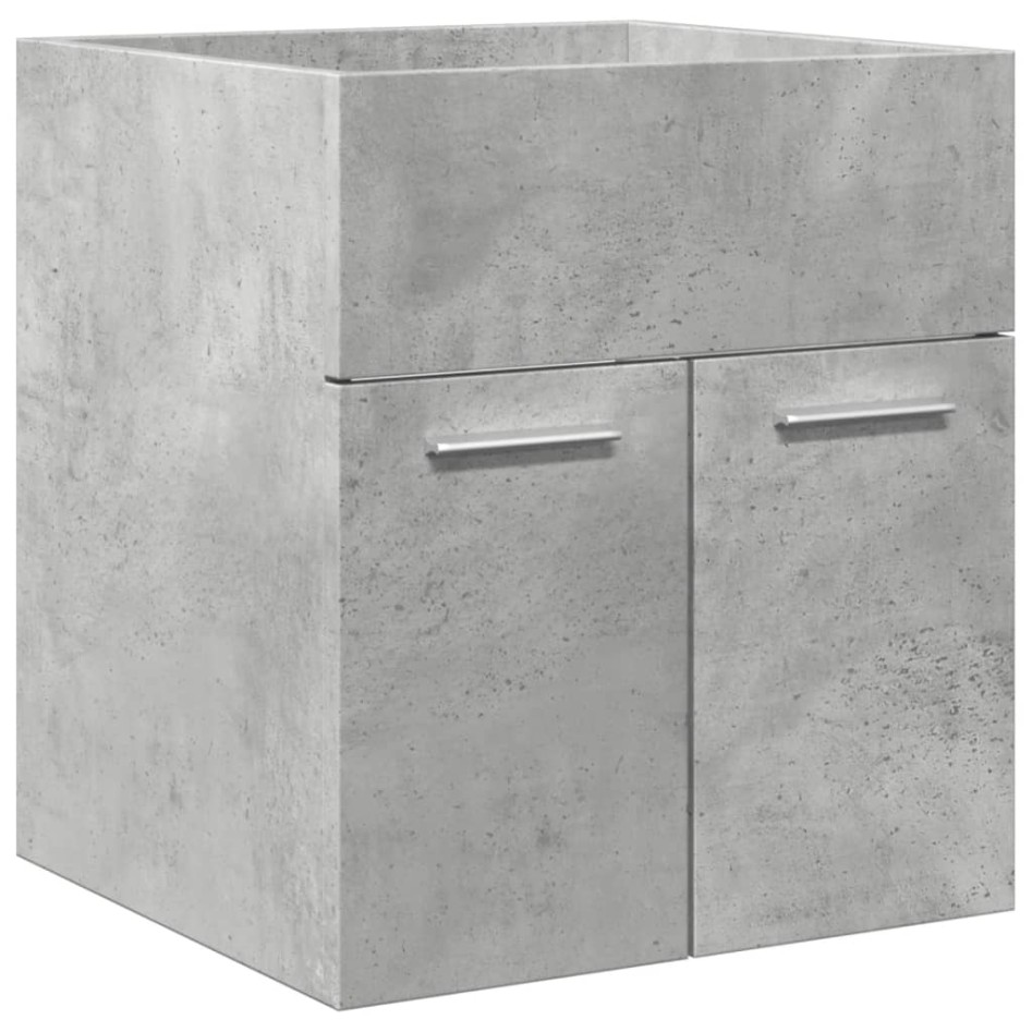 Juego muebles de baño 4 pzas madera contrachapada gris