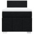 Cama box spring con colchón tela negro 90x190