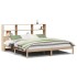 Cama con estantería sin colchón madera maciza de pino