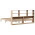 Cama con estantería sin colchón madera maciza de pino
