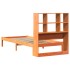 Cama con estantería sin colchón madera maciza marrón 75x190