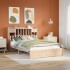 Cama con estantería sin colchón madera maciza de pino