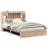 Cama con estantería sin colchón madera maciza de pino