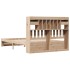 Cama con estantería sin colchón madera maciza de pino