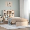 Cama con estantería sin colchón madera maciza de pino 90x200 cm