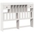 Cama con estantería sin colchón madera maciza blanca 160x200