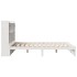 Cama con estantería sin colchón madera maciza blanca 160x200