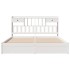 Cama con estantería sin colchón madera maciza blanca 180x200
