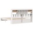 Cama con estantería sin colchón madera maciza blanca 180x200