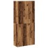 Mueble zapatero de madera ingeniería envejecida 80x35,5x180