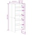 Mueble zapatero de madera ingeniería envejecida 80x35,5x180
