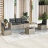 Set de sofás de jardín 6 pzas y cojines ratán sintético